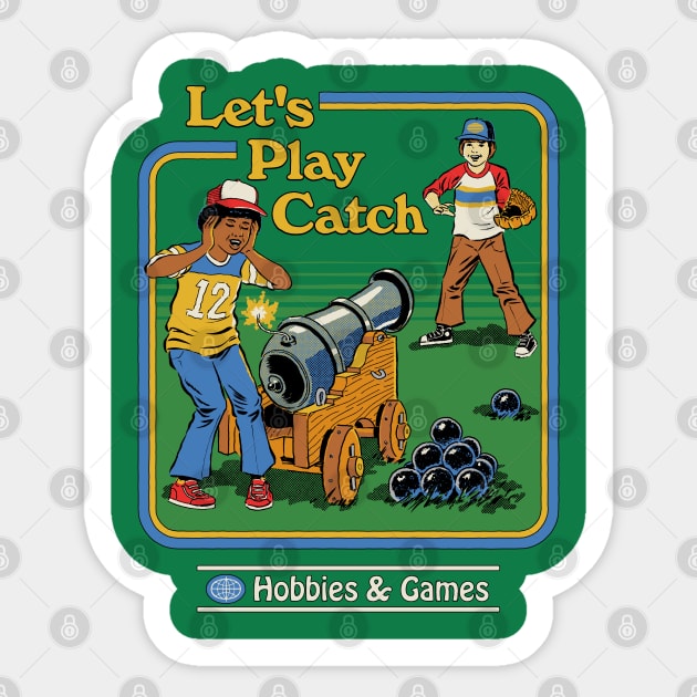 Let's Play Catch Sticker by Steven Rhodes